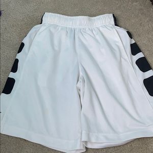 White and black Nike elite shorts (children)